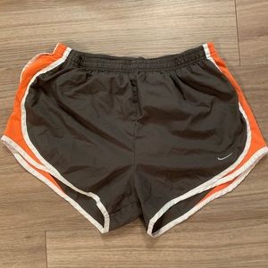 Grey and Orange Women’s Nike Running Shorts